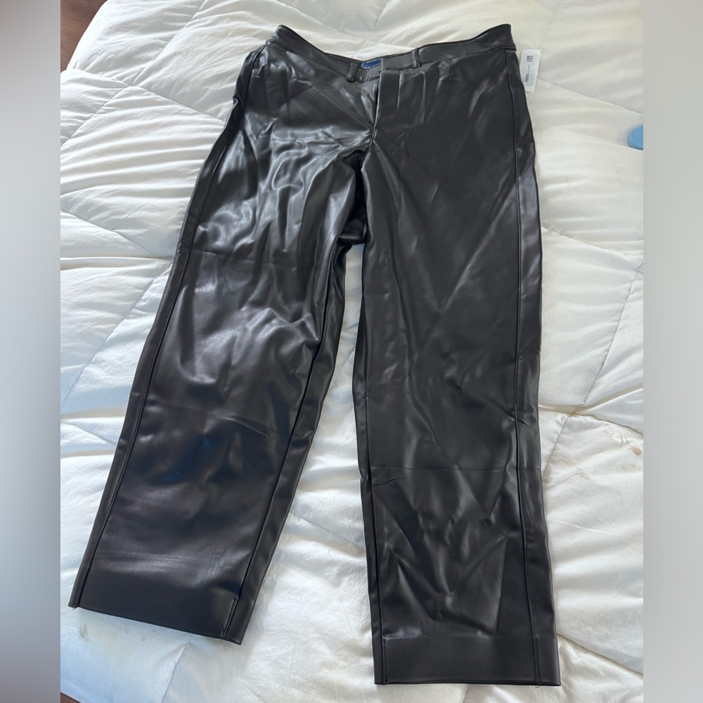 NWT Black Faux Leather Pixie Pants